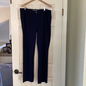 Dress pant yoga pants!  Pointe fabric.  2 back pockets, belt loops